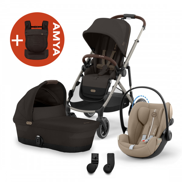 CYBEX Gold eGazelle 3in1 +AMYA - Chocolate Brown/Almond Beige